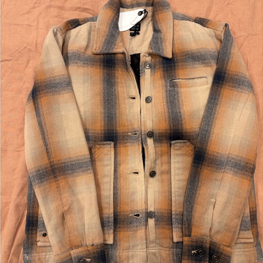 Prana Plaid Button-Up Jacket